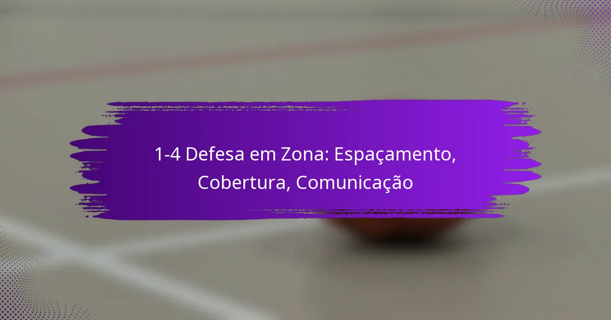 1-4 Defesa em Zona: Espaçamento, Cobertura, Comunicação