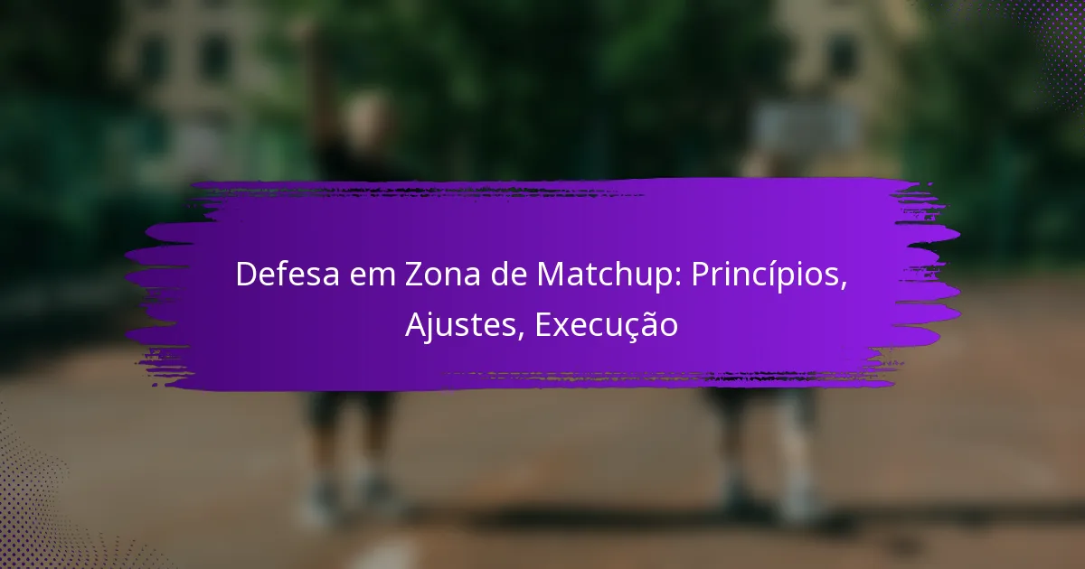 Defesa em Zona de Matchup: Princípios, Ajustes, Execução