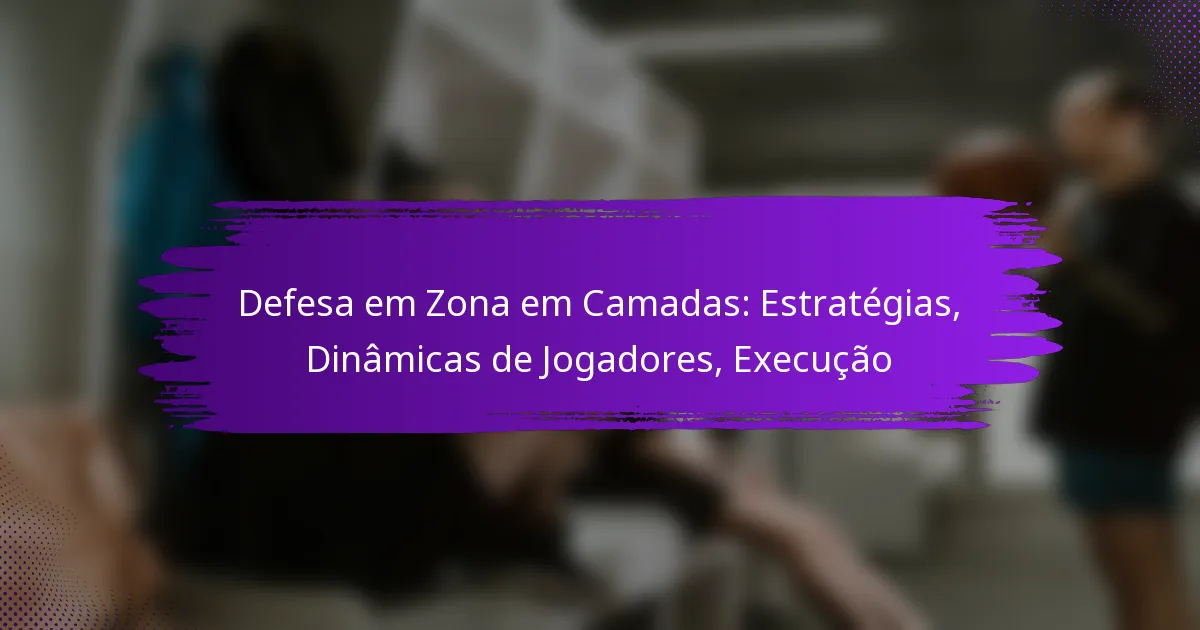 Defesa em Zona em Camadas: Estratégias, Dinâmicas de Jogadores, Execução