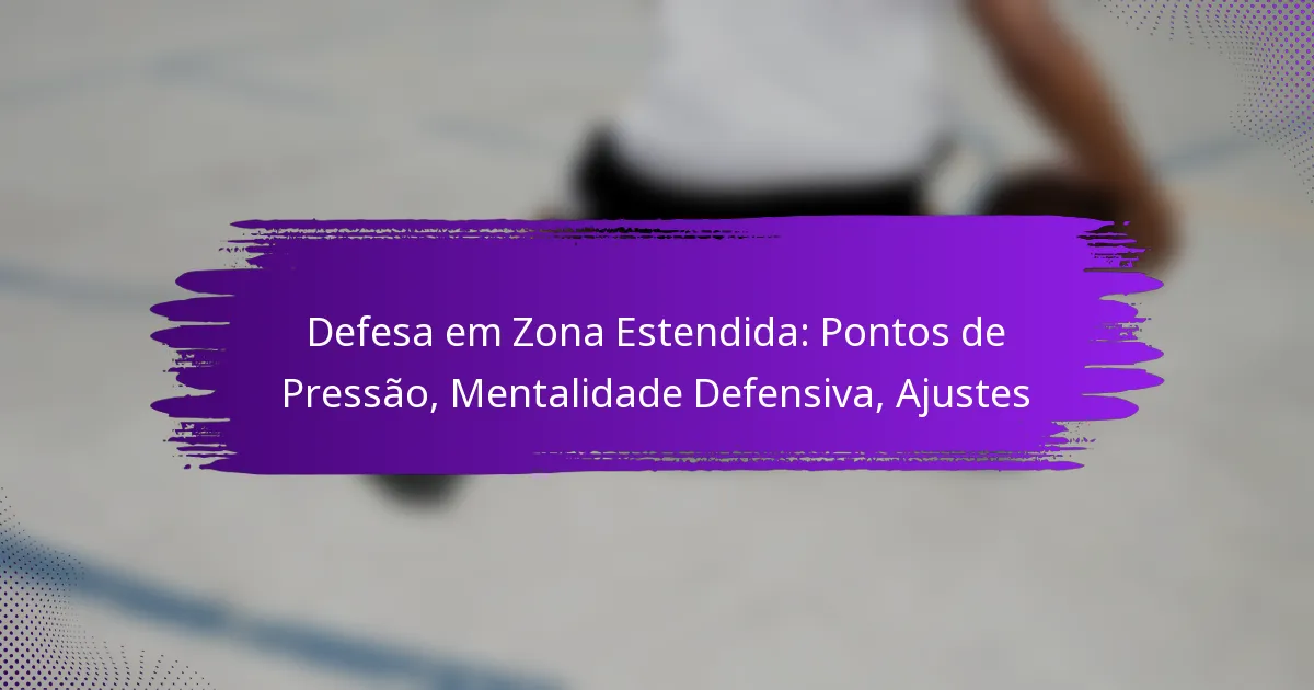 Defesa em Zona Estendida: Pontos de Pressão, Mentalidade Defensiva, Ajustes